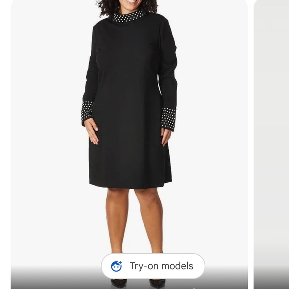 Karl Lagerfeld Women’s Mock Neck Bell Sleeve Sheath Dress - Picture 1 of 7